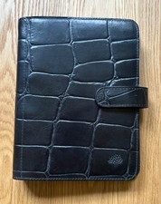Mulberry Terminplaner - Organizer - schwarz - Leder Kroko-Prägung - DIN A6 - neu