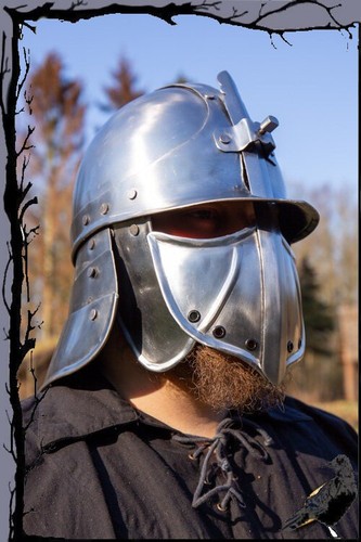 Mittelalter larp stahlhelm - mittelalter,