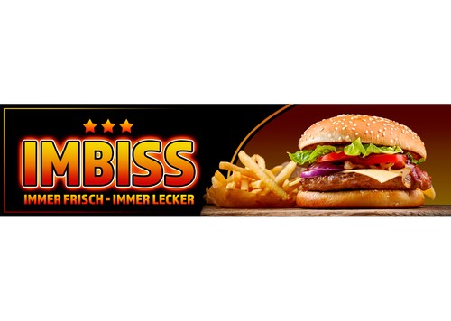 Banner oder aufkleber imbiss - -,