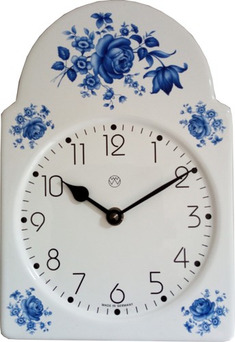 Küchenuhr blaue blumen - blaue,