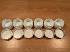6 Creme Tiegel aus Hartglas weiß, 50 ml, Glas Cremedose Cremeglas leer 