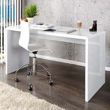 Design Schreibtisch FAST TRADE GRÖẞENWAHL weiß Hochglanz Bürotisch Computertisch