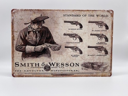 Blechschild smith wesson - &,