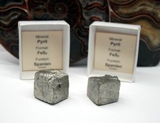 Pyritkristalle 2 Stück Navajun Pyrit Katzengold Pyritwürfel  PY160
