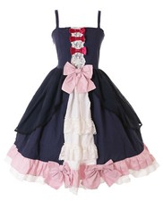 JL-688 Blau Rose Schleifen