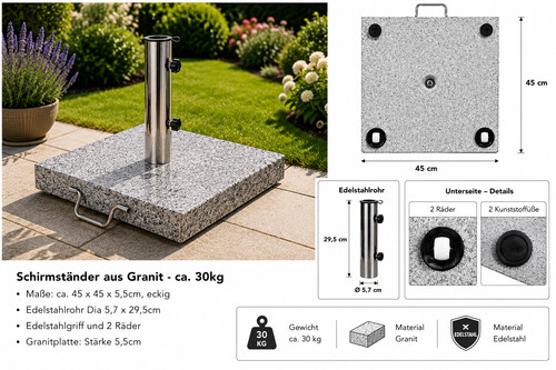 Granit eckig oder 30 kg - 25,