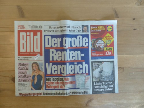 Bildzeitung 2025 ein - 02.08.2025,