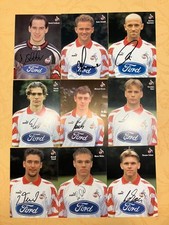 9 Autogramme 1.FC KÖLN Karsten Baumann Thomas Cichon, Daniel Eschbach xyz 25-1/4