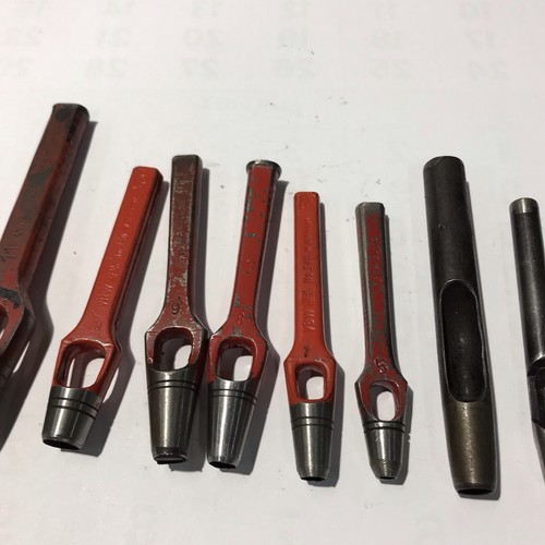 Diverse locheisen 8 - 7,, 9