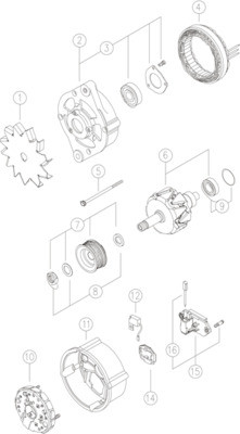 Mahle 597 generator - generator, für