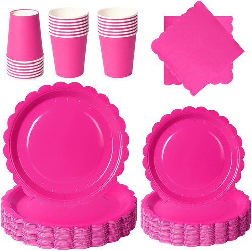 Rosenrot partygeschirr 96 - partygeschirr,,