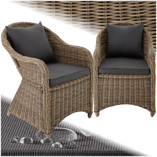 Gartenstuhl polyrattan 2er set - gartenstuhl,