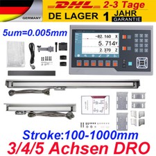 3/4/5 Achsen Digitalanzeige DRO 5µm TTL lineare Skala Scale Fräsdrehmaschine CNC