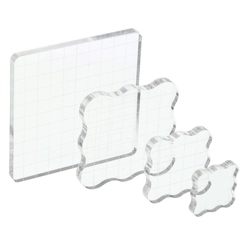 Acryl stempel block - 4, pack