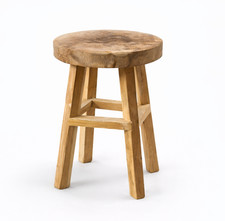 Teakholz Hocker 41 cm 30cm Ø