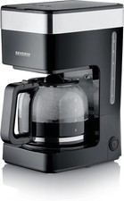 Severin Filterkaffeemaschine 10 Tassen 900W Edelstahl Permanentfilter schwarz