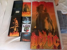 AC / DC Bonfire Bon Scott Box live CDs Poster Heft Plektrum Aufkleber Rar Live