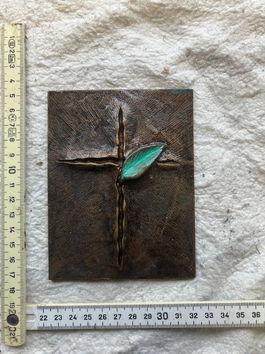 Alte bronze grabschmuck kreuz - grabschmuck,