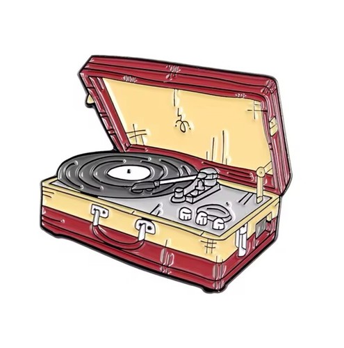 Brosche musik schallplatte - brosche,, musik,