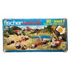 Fischertechnik 50+ Mot 1 Basic Kit With Motor Grundkasten Bauen Basteln Vintage
