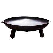 Feuerschale Feuerkorb Feuerstelle Gartenfeuer Lagerfeuer Ø 100 cm Stahl schwarz