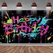 Neon Geburtstag Banner Kinder