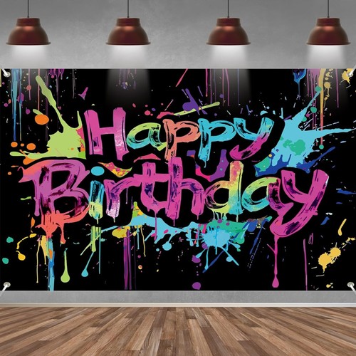 Neon geburtstag banner kinder - neon,
