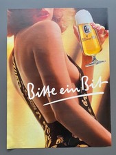Bitte ein Bit Bitburger Pils Frau Kleid 1987 Vintage Ad Werbung Reklame