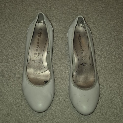 Tamaris pumps weiß keilabsatz - tamaris,