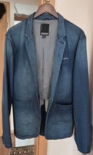 Biete blauen Jeans-Sakko in