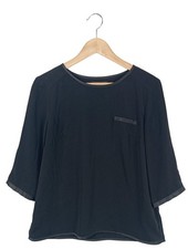 GREAT PLAINS Schlupf-Bluse Damen Bluse Gr. DE 38 blau Casual-Look