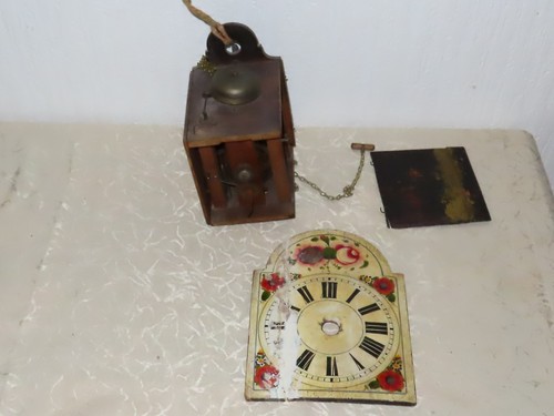 Vintage lackschild wanduhr uhr - lackschild,