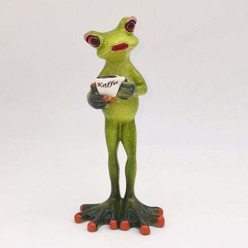 Frosch frau mit kaffee - frosch,