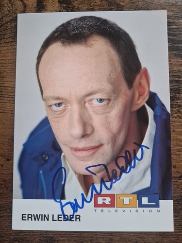 Autogrammkarte erwin leder - autogrammkarte, leder"