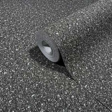 Tapete Schwarz Silber Strukt für Schlaf & Wohnzimmer 10,05x0,53m MADE IN GERMANY