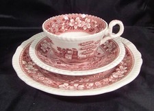 SPODE Tower red - 1 Kaffeegedeck  Pink Tower