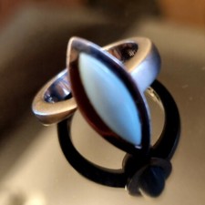 Ring Silber matt & rhodiniert