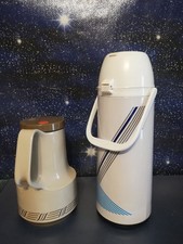 2x Thermoskanne Rotpunkt "Bettina" No. 540 braun und Pumpkanne