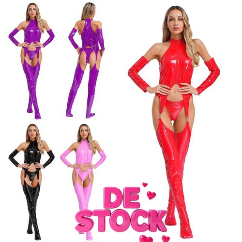 Damen wetlook bodysuits - de,