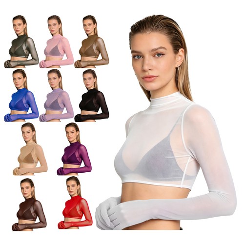 Damen crop top durchsichtiges - damen,