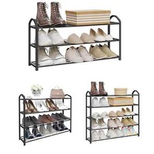 Schuhablage Schuhregal Schuhständer Schuh Ständer aus Metallrohr Schwarz