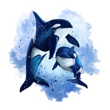 Wandtattoo Meerestiere 20x20cm