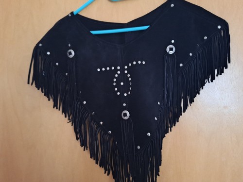 Poncho fransen leder - fransen,