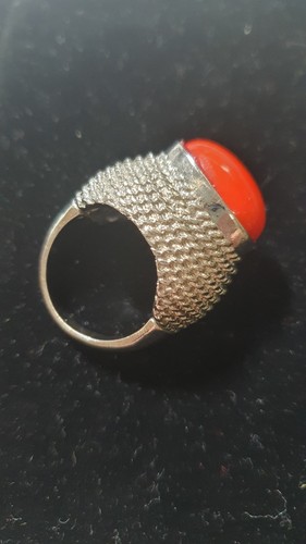 Cocktailring mit roten stein - ,