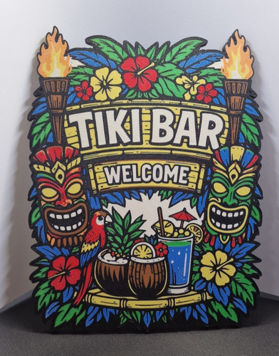 Tiki bar schild bunt - bunt, für