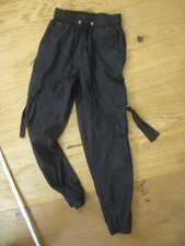 Mädchen Hose Gr: XXS 140 Schwarz bequem 2XS FB Sister Damen 34 gothik EMO