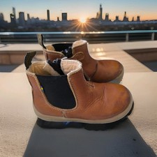 Vintage Kinder braune Lederstiefel von KAVAT Chelsea, Schweden, Gr.25