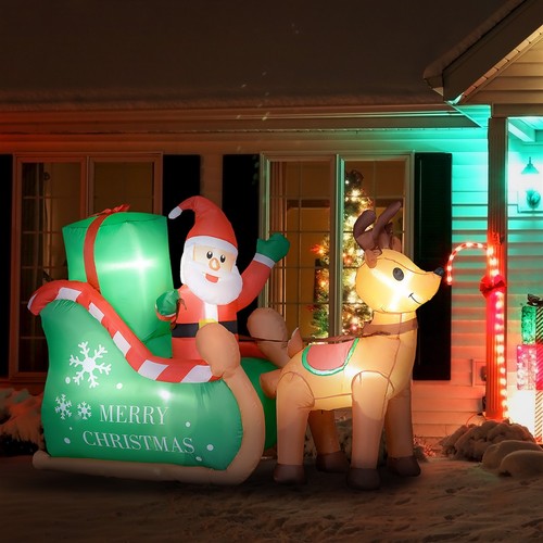 Weihnachtsmann mit schlitten - mit,
