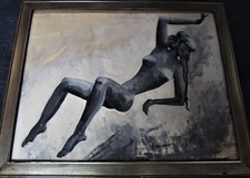 Liegender weiblicher akt - weiblicher,