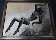 Liegender weiblicher Akt, unleserlich signiert, Gouache, um 1970/80